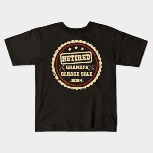 Retired grandpa in the garage sale 2024 edition Kids T-Shirt